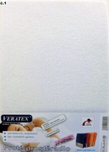 veratex Froté prostěradlo 160x200/20 cm (č. 1-bílá)