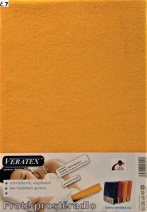 veratex Froté prostěradlo 90x200/20cm (č. 7-sytě žlutá)